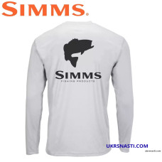 Реглан Simms Solar-Tech Tee Bass Logo Sterling размер 2XL